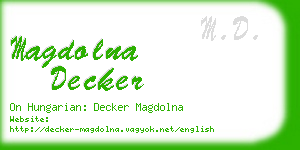 magdolna decker business card